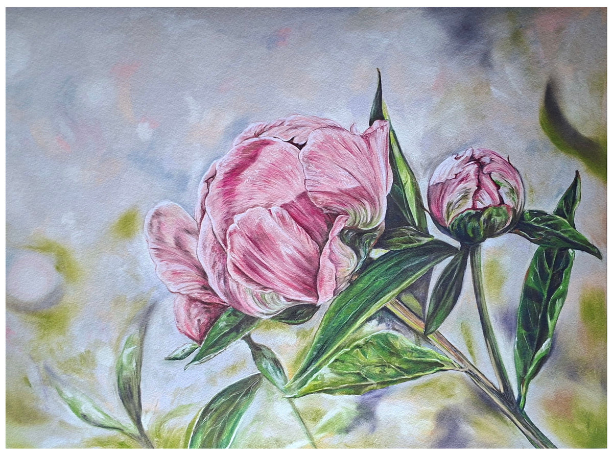 "Piwonie" - Reprodukcja Fine Art